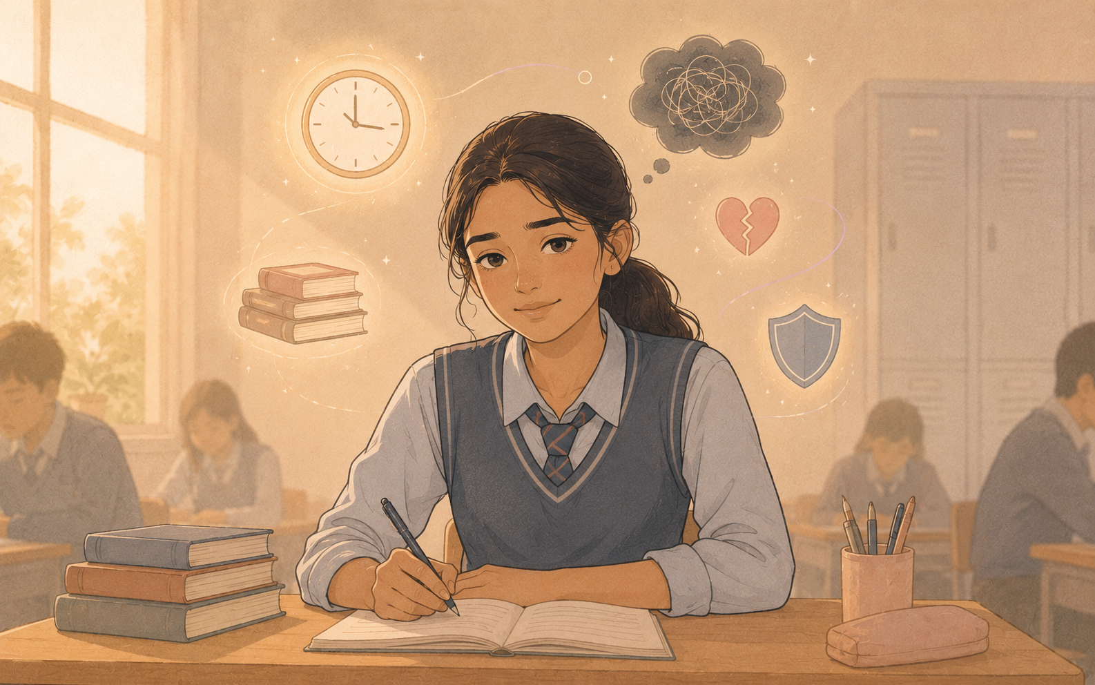 Student with perfect attendance carrying hidden stress — MHITR youth mental health article