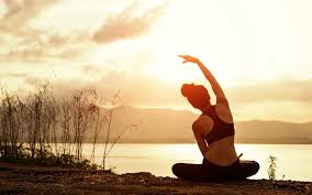 Morning yoga and breath awareness practice supporting heart and lung health